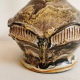 Old ceramic table lamp, Danish and estimated from the 1960s-1970s.