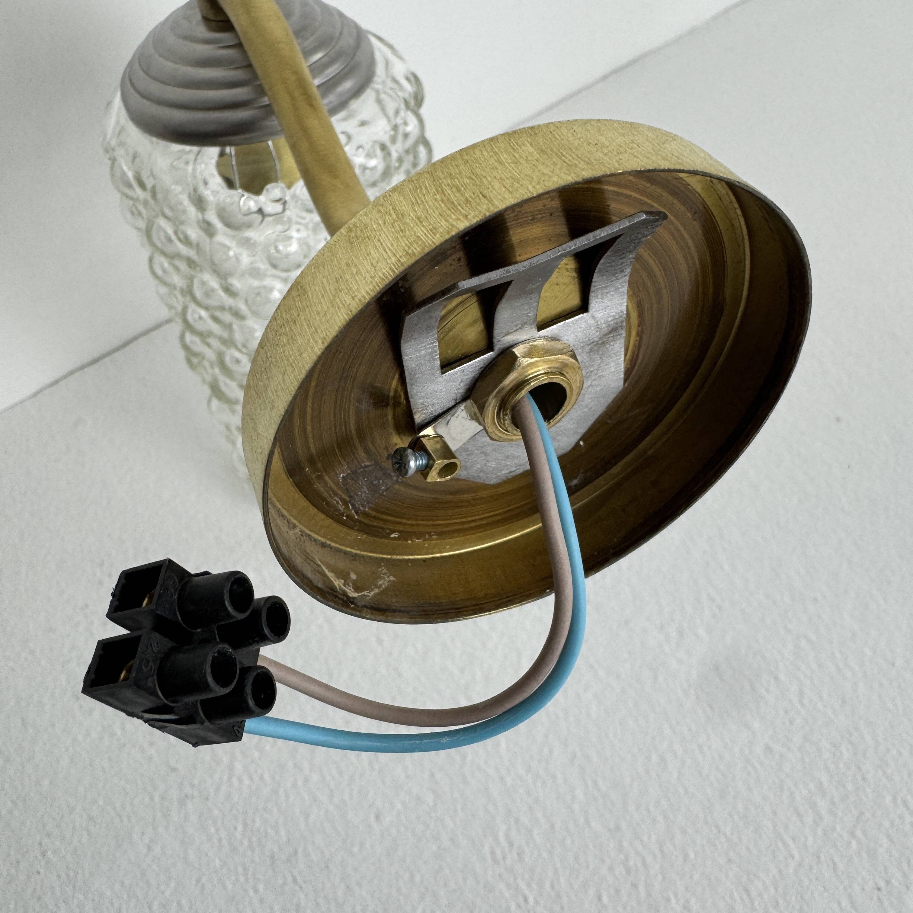 Pair of vintage bubble glass wall lights