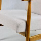 Chaise beige vintage, années 1970