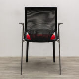 Visitor chair vitra medaslim red and black