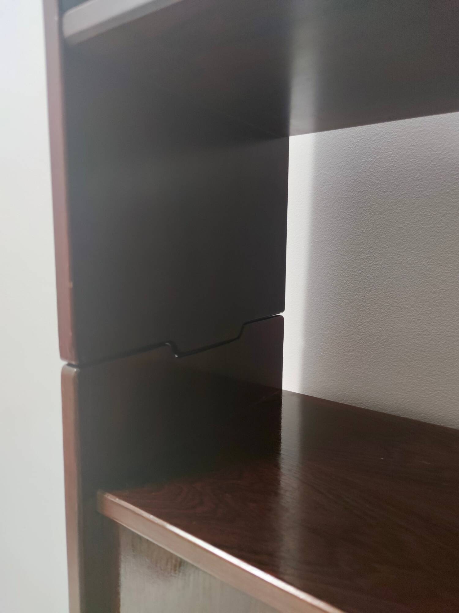 Vintage Walnut Bookshelf and Secretaire by Claudio Salocchi for Sormani, Italy