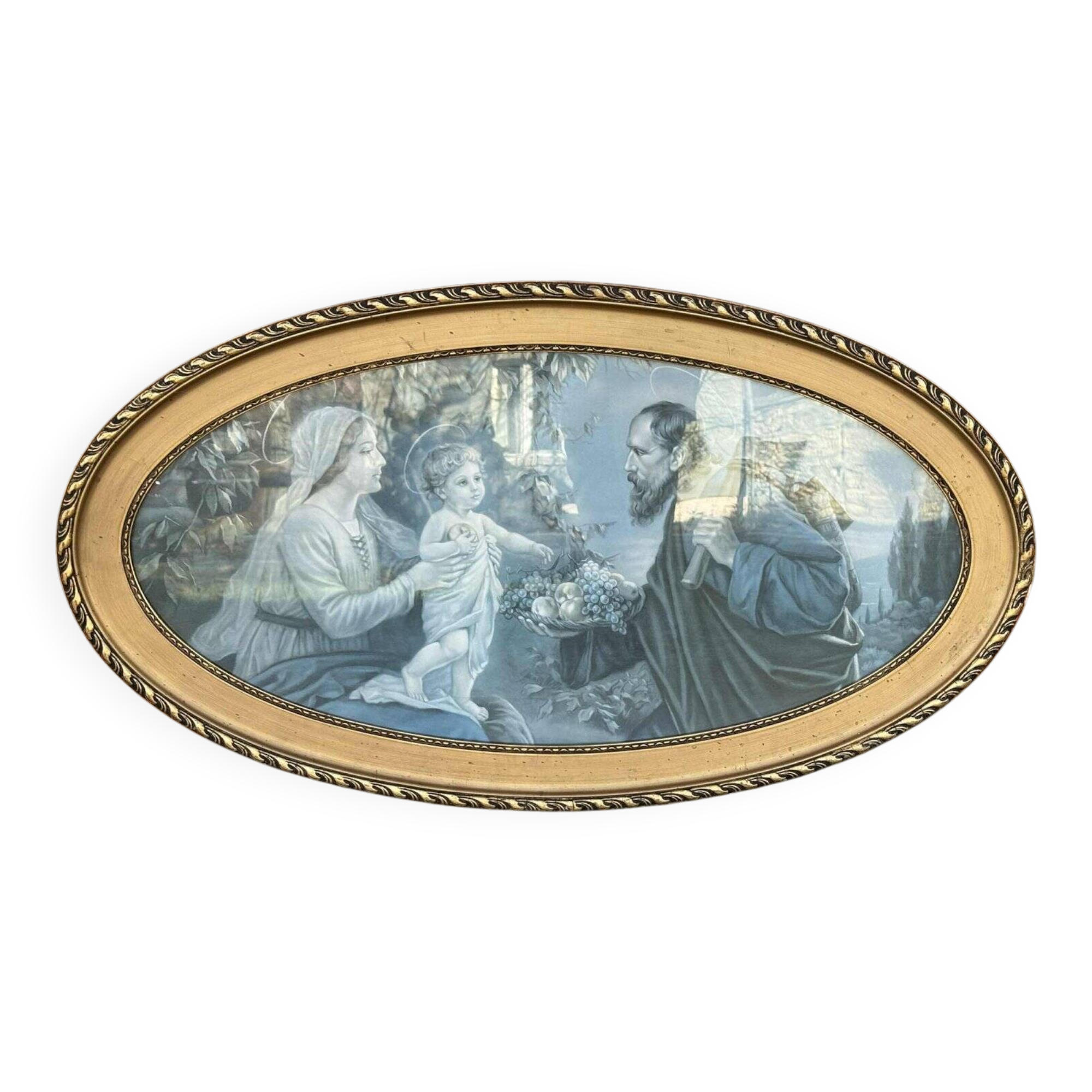 Art Nouveau artist, Holy Family, print, framed