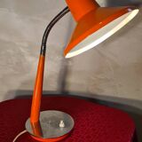 desk lamp 1960 to 70 orange slight signs of wear 42x26 good condition
