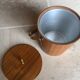 Scandinavian ice bucket in teck wood plating 1950