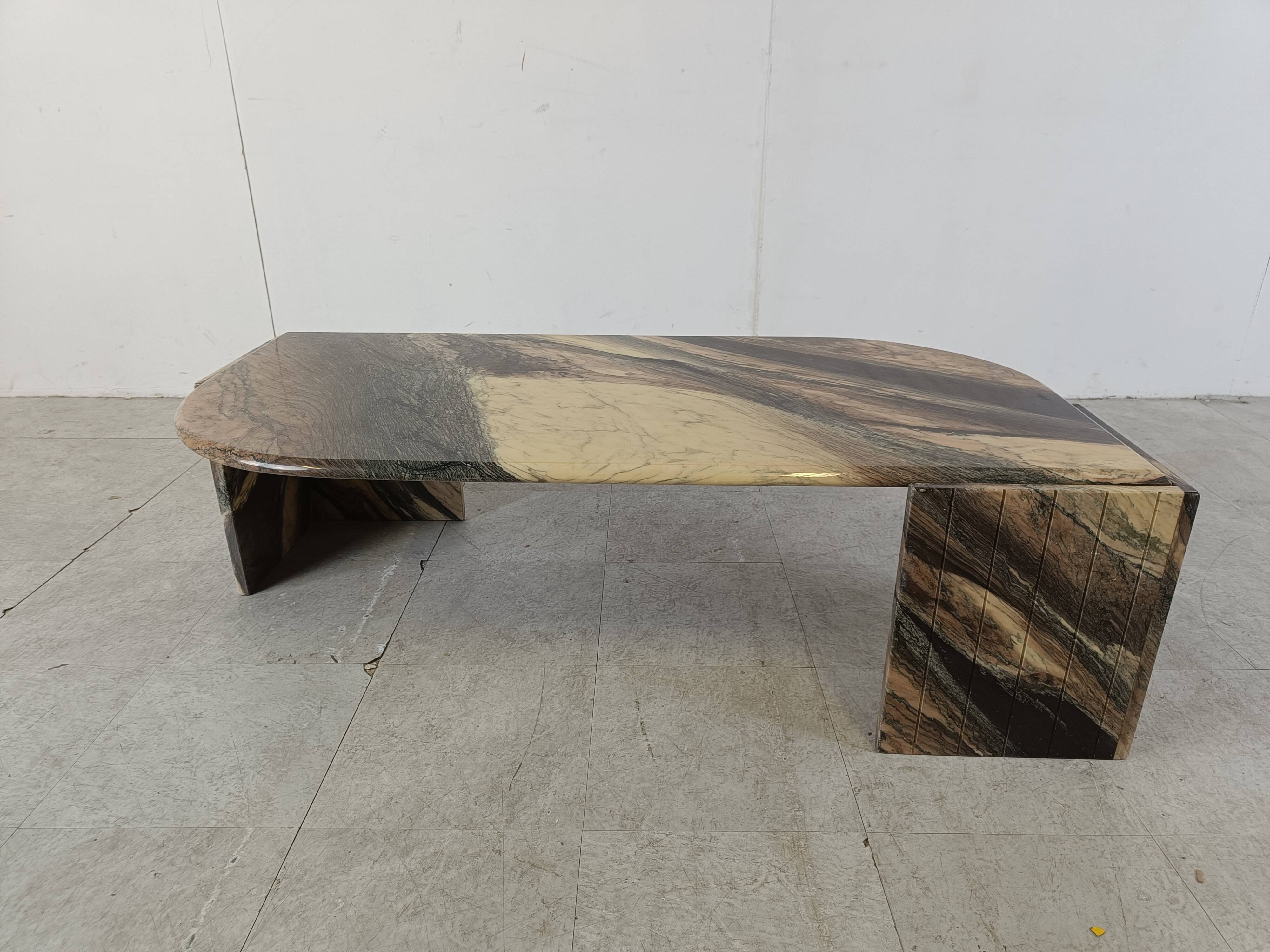 Vintage marble coffee table, 1970s