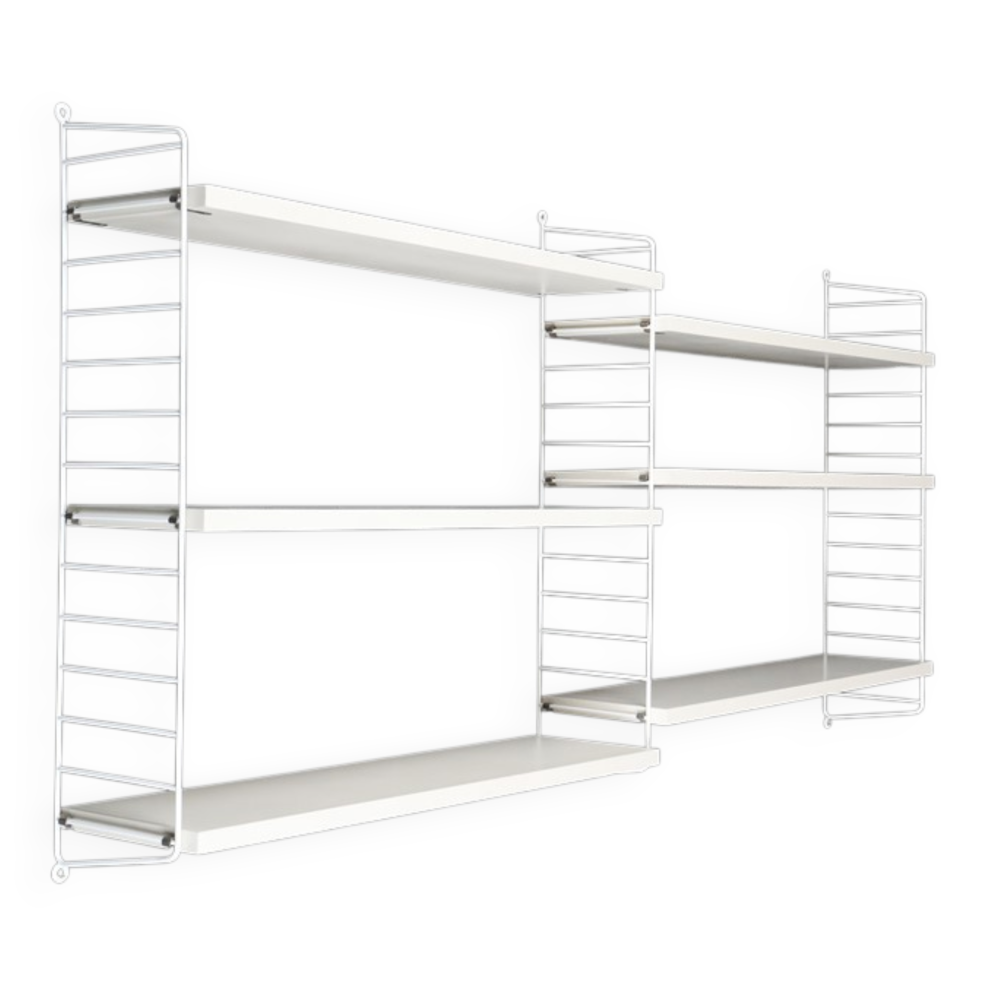 Original String shelf / Kajsa & Nisse Strinning / mid-century modern design / white / 75x160x20cm