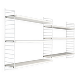 Original String shelf / Kajsa & Nisse Strinning / mid-century modern design / white / 75x160x20cm