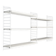 Original String shelf / Kajsa & Nisse Strinning / mid-century modern design / white / 75x160x20cm