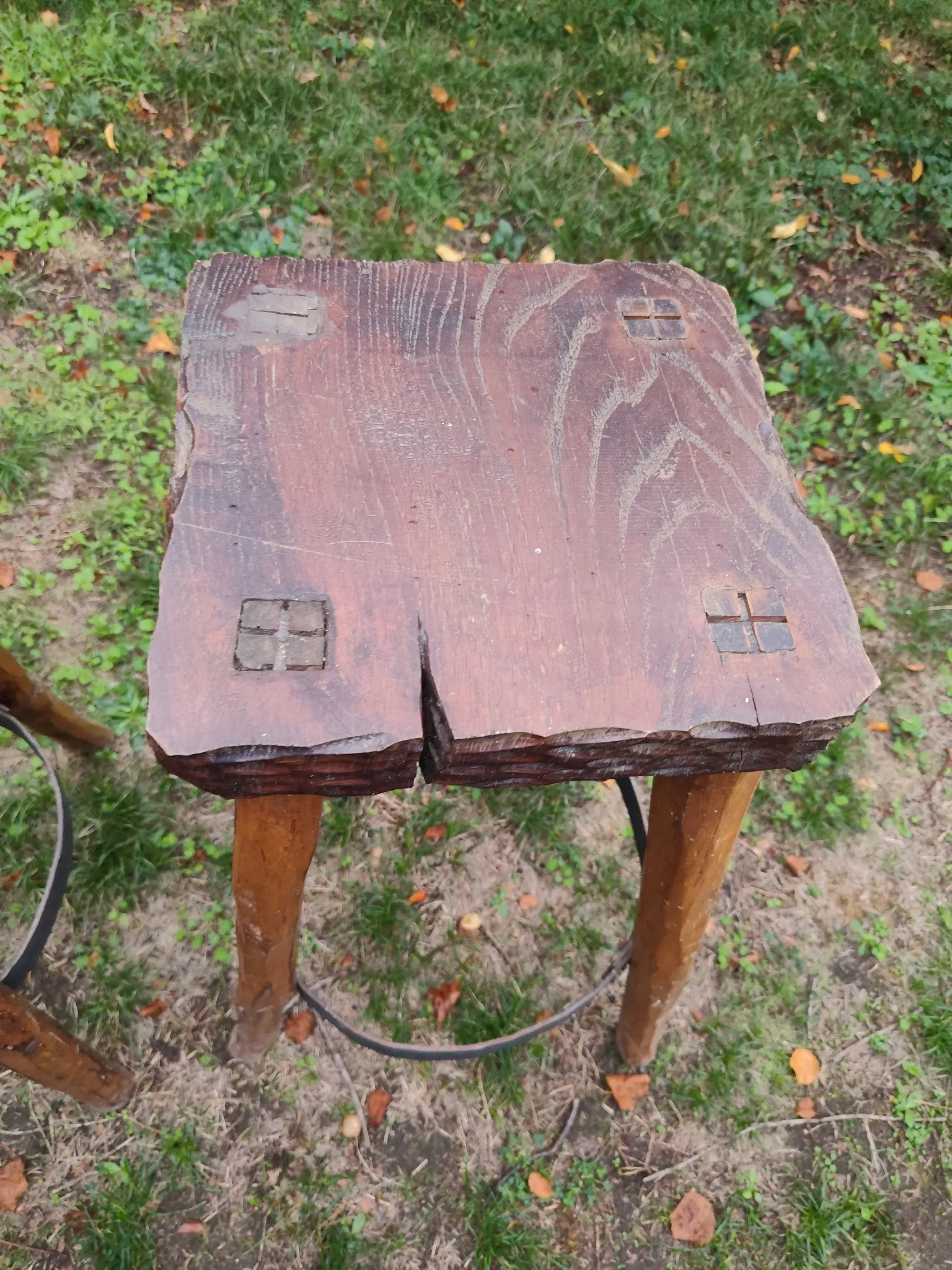 Brutalist bar stools x2