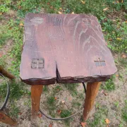 Brutalist bar stools x2