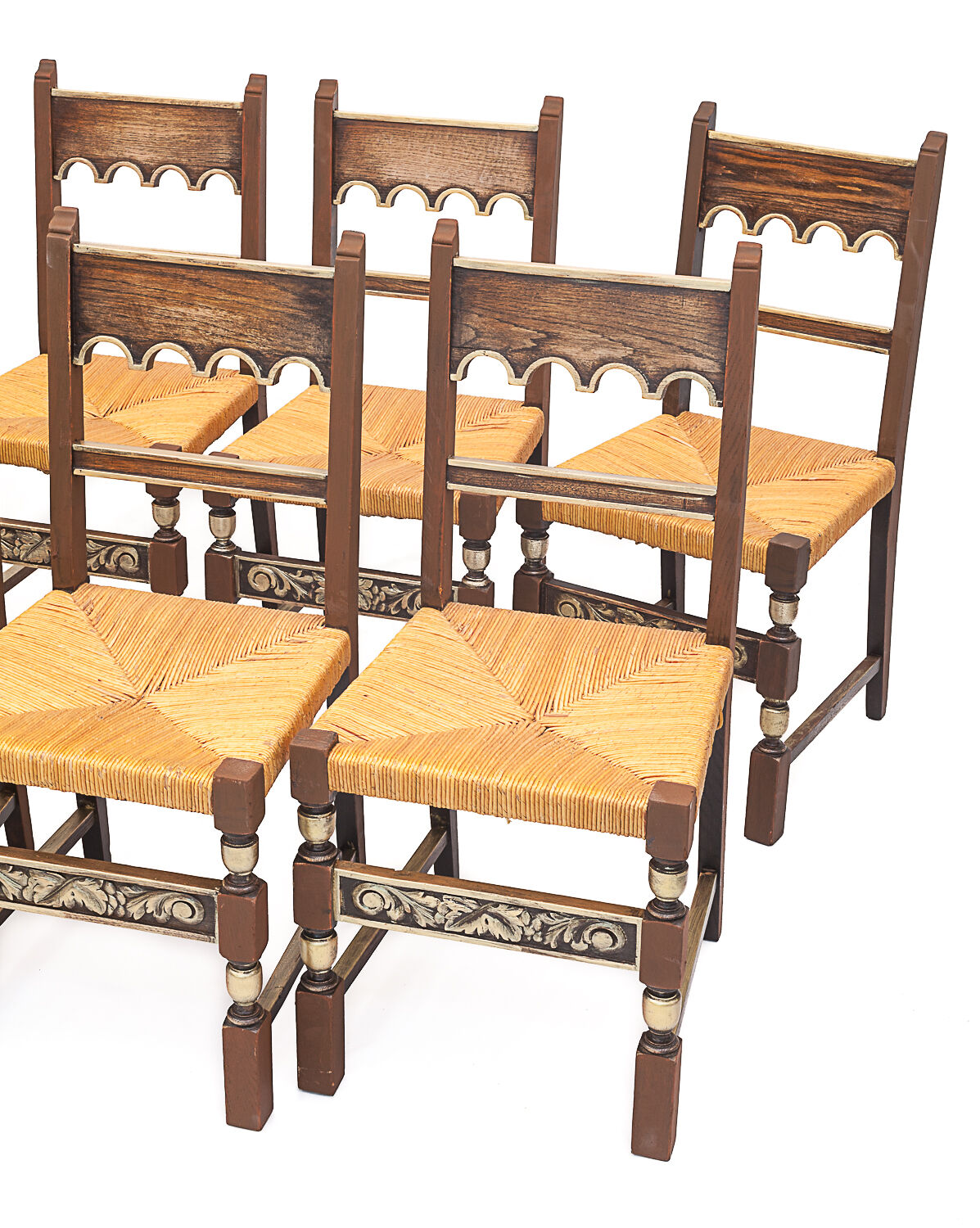 Set of 8 mulched chairs art deco 1940