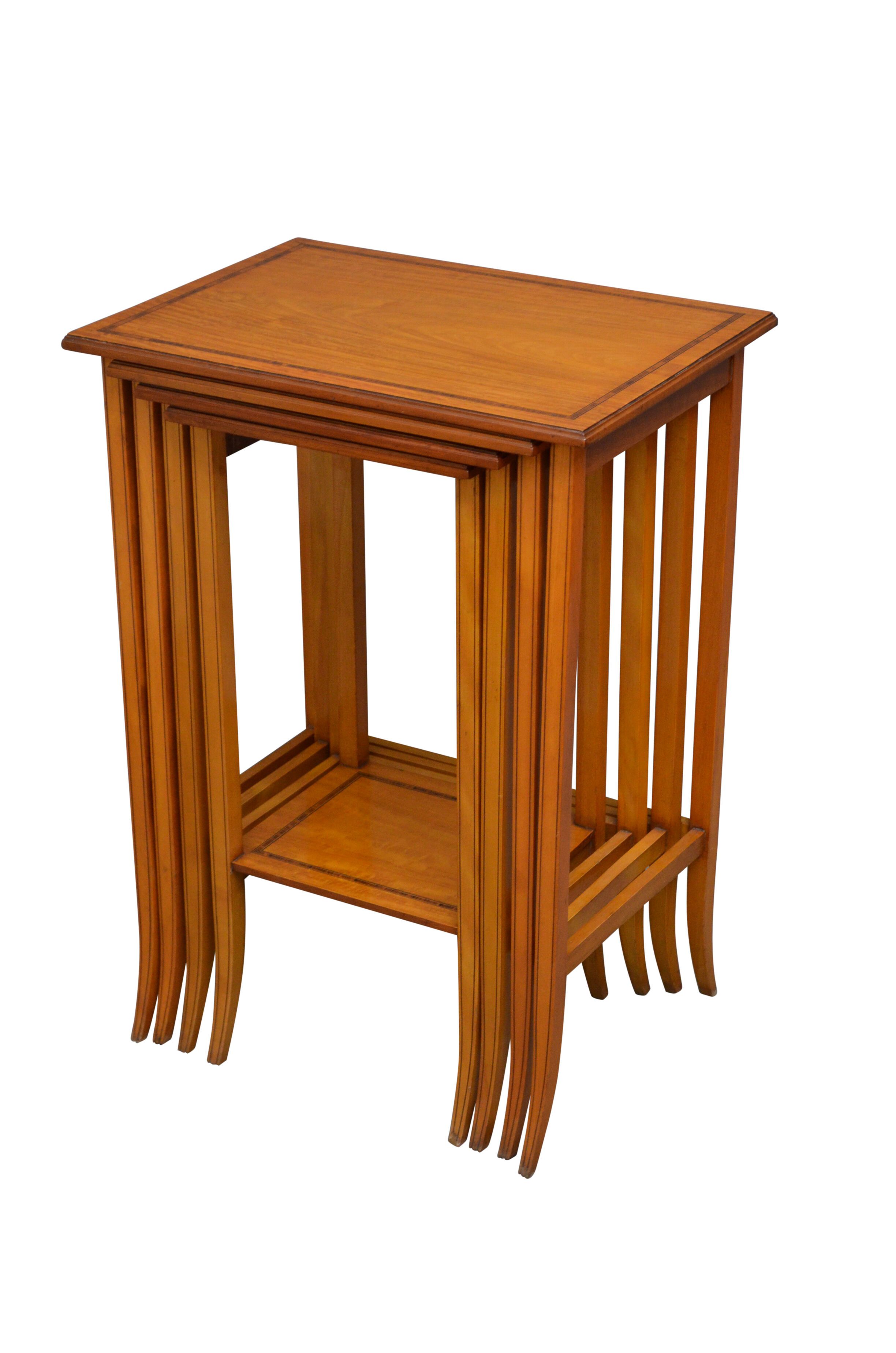 Edwardian satinwood quartetto nest of tables