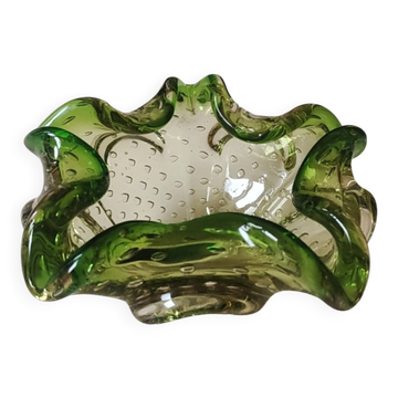 Vide poche, cendrier bullicante Murano en verre d'art