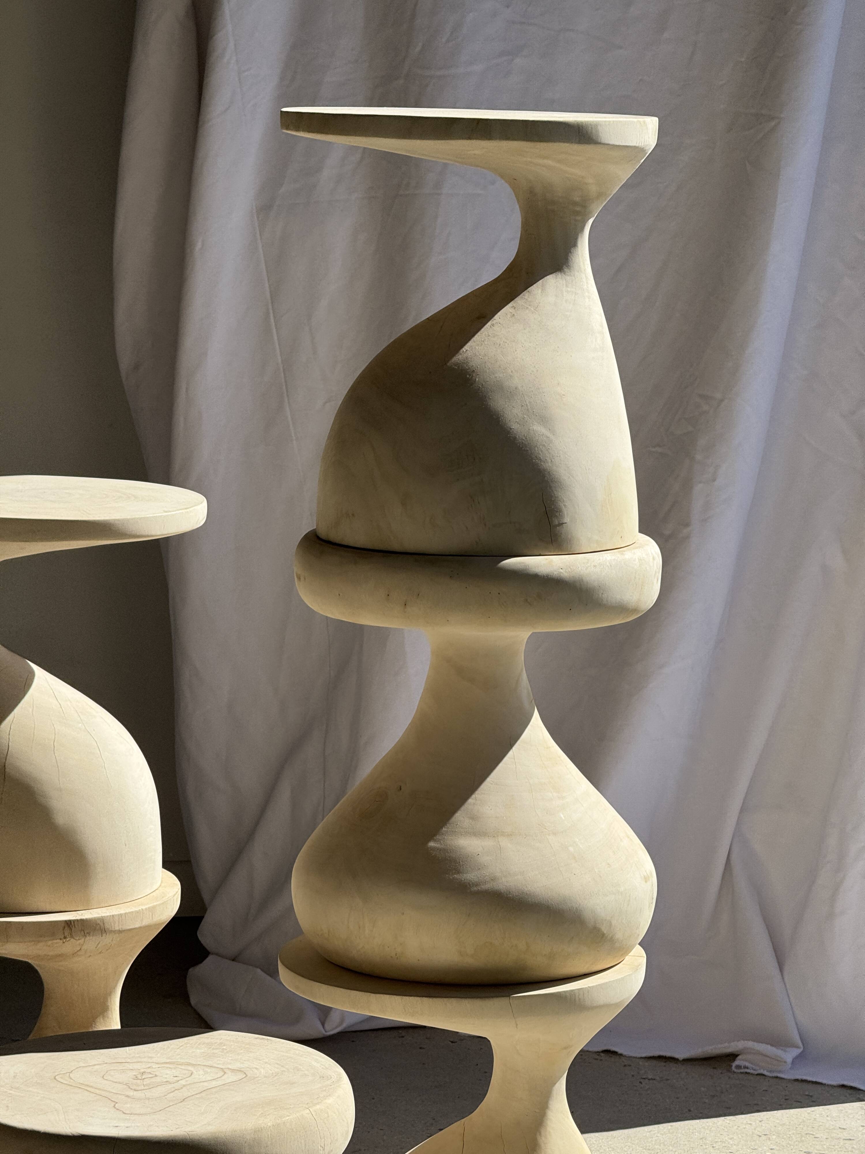 Large cream vase with double spiral handles in antique style, made of terracotta, H42 D3.