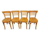 Set of 4 authentic Baumann bistro chairs.