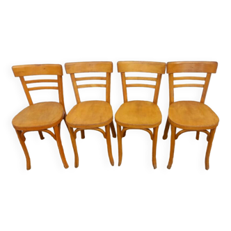 Set of 4 authentic Baumann bistro chairs.