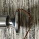 Lampe cylindrique vintage 70's en acier brossé