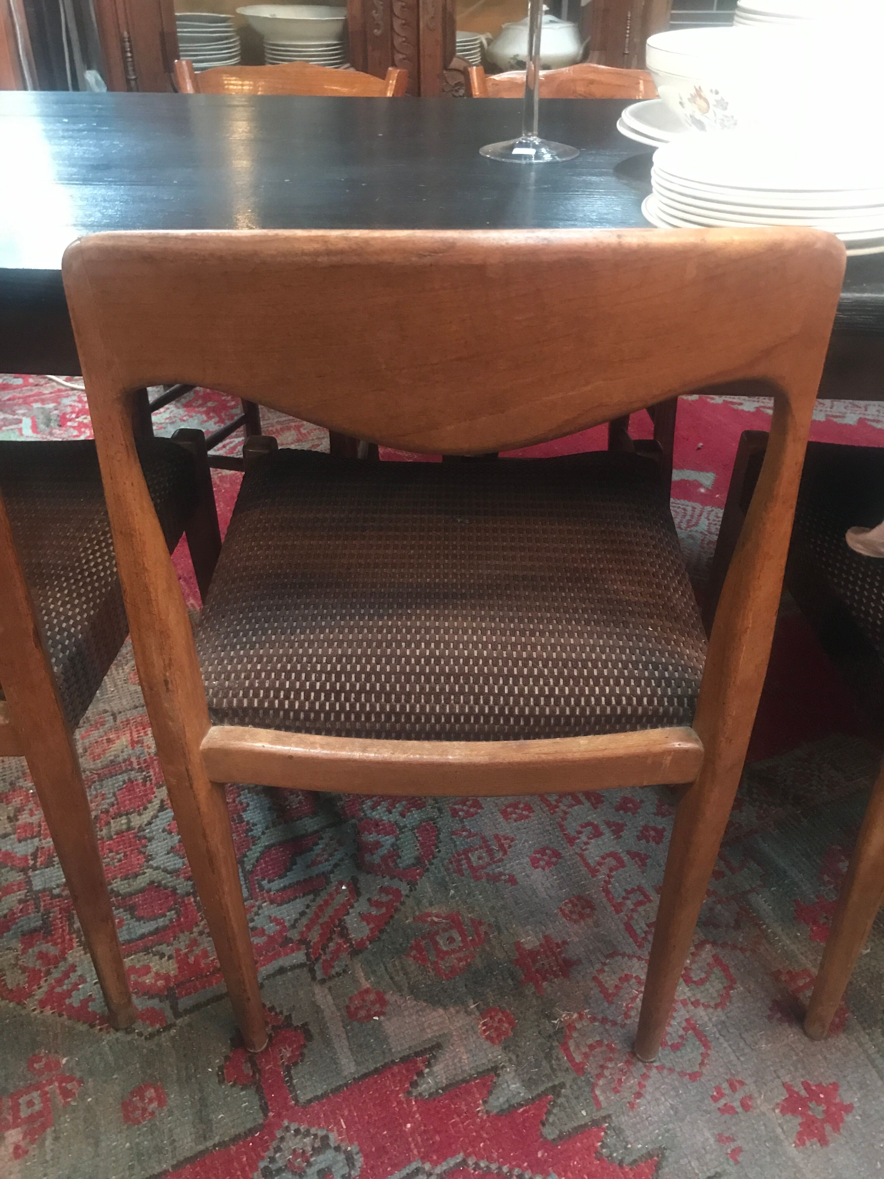 4 teak chairs Niels Otto moller