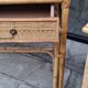 Woven rattan and wicker furniture. Vintage.