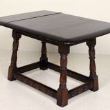 Table d'appoint antique vintage en chêne