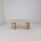 Rectangle Travertine Coffee or Side Table, Italy 1980's