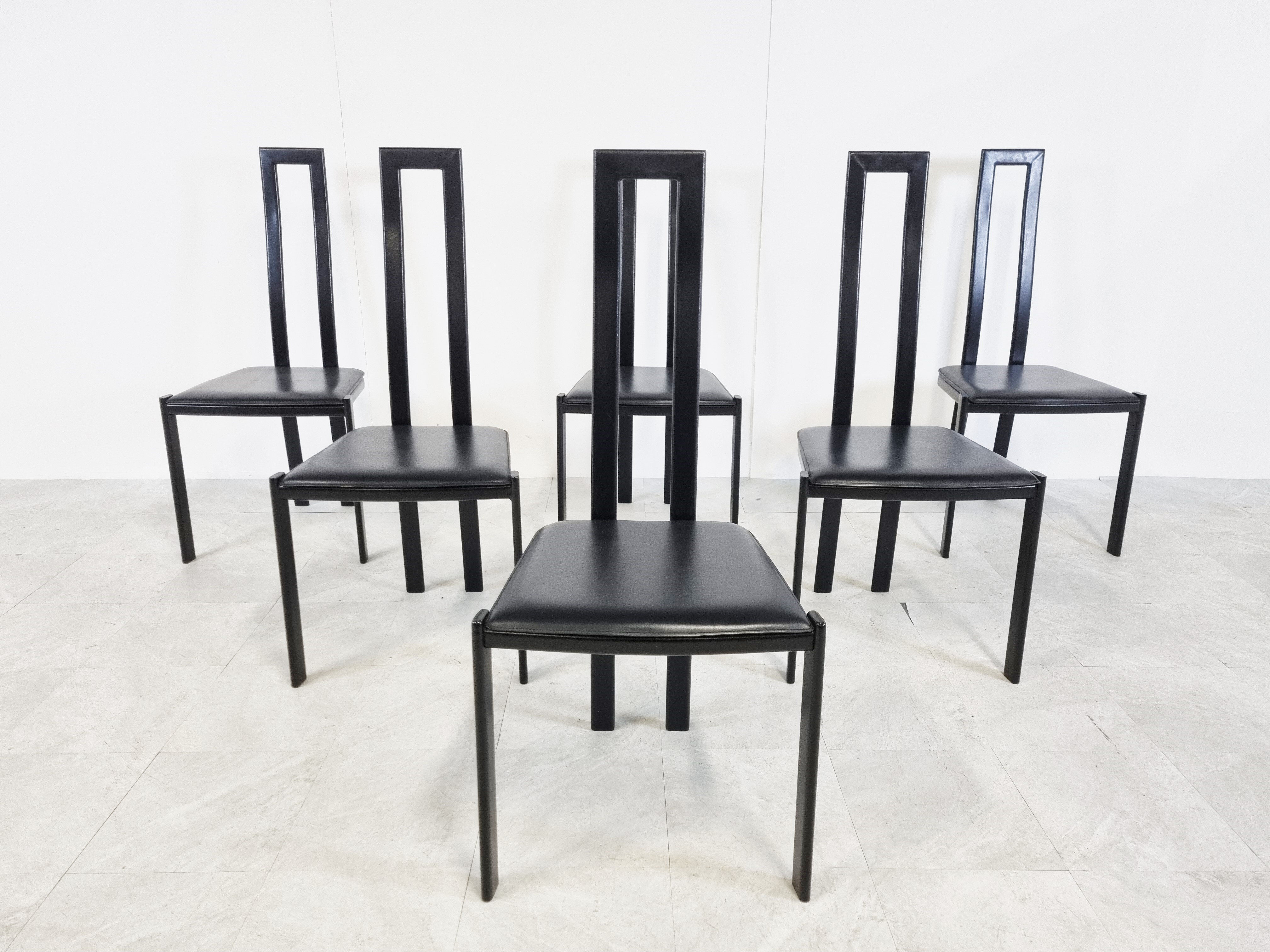 Chaises de salle à manger vintage postmodernes, années 1980