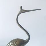 Heron, brass bird