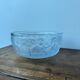 Art Deco bowl, 1930, in pressed molded glass, decorated with a woman and fruit