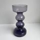Candlestick diabolo design smoked glass 70s