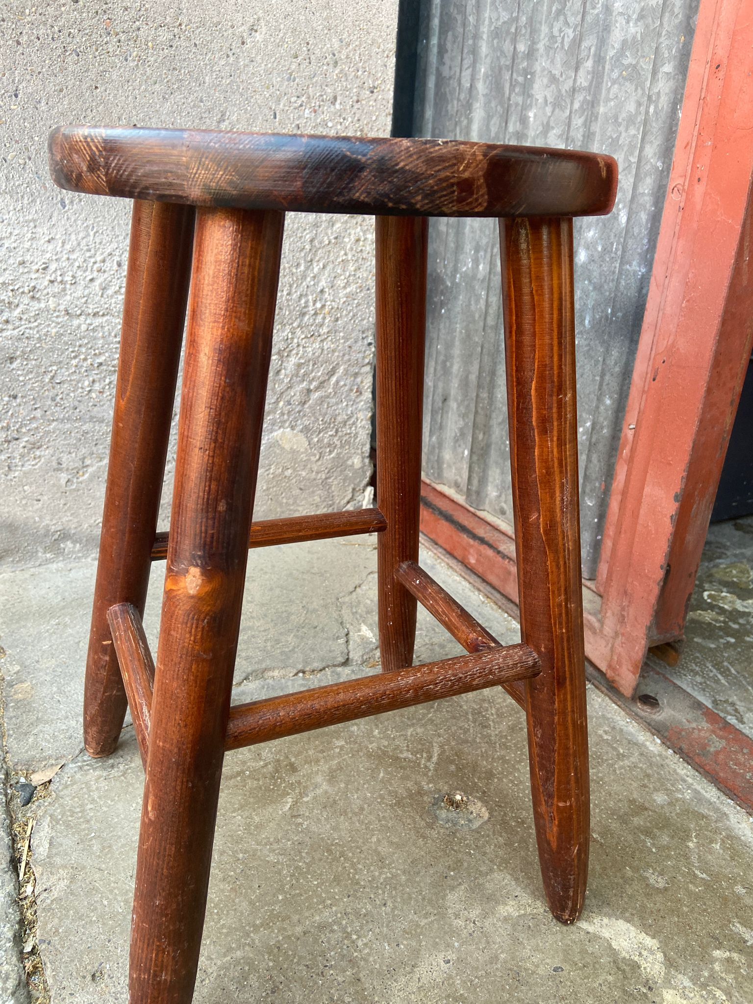Vintage rustic farmhouse stool