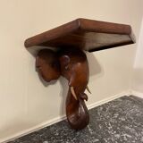 Wall console elephant head