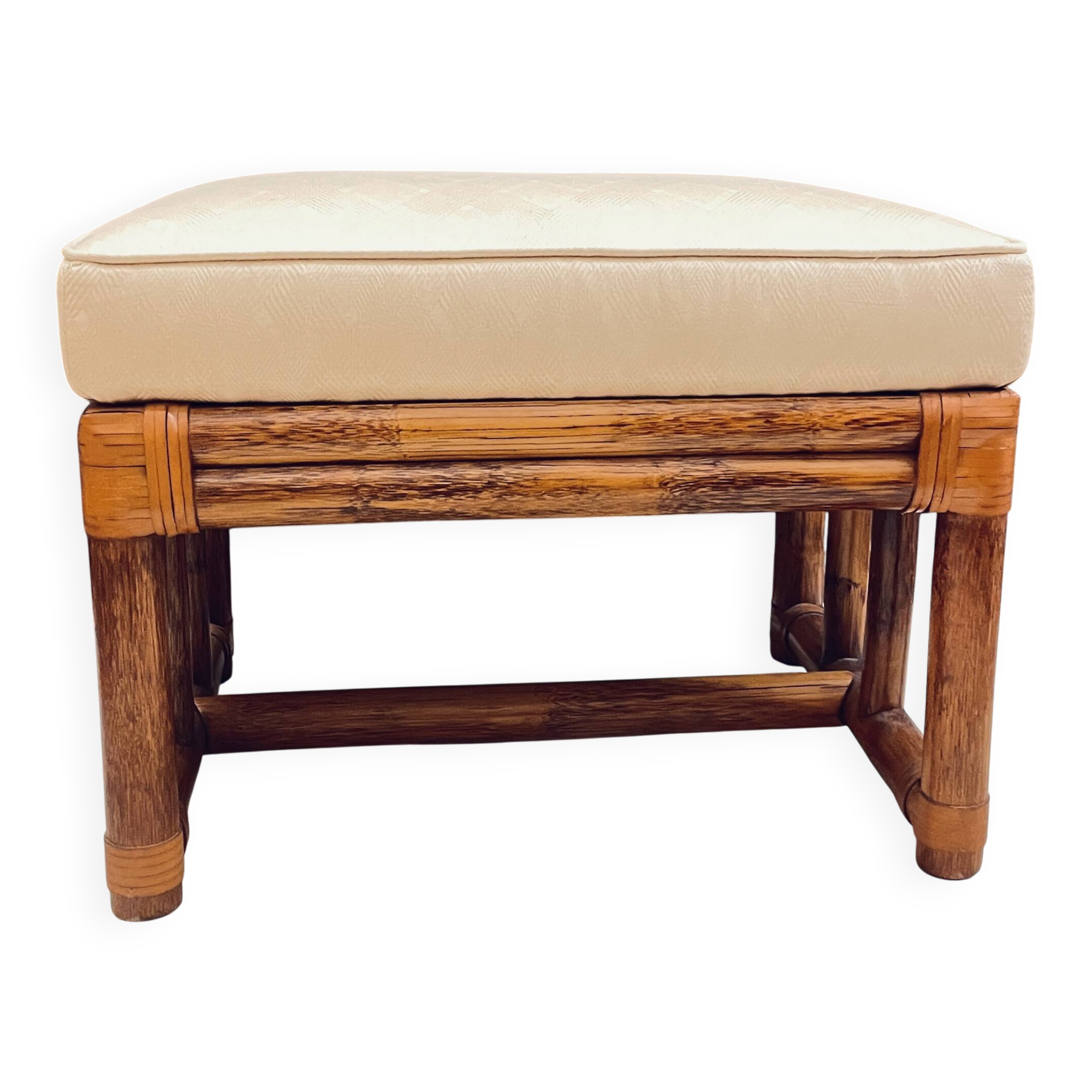 Ottoman bambou vintage
