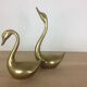 Couple of brass swans