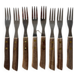 Vintage Japanese stainless steel wood forks