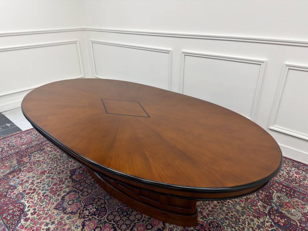 English Globe Wernicke Style Art Deco Conference Table