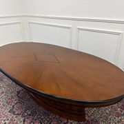 English Globe Wernicke Style Art Deco Conference Table