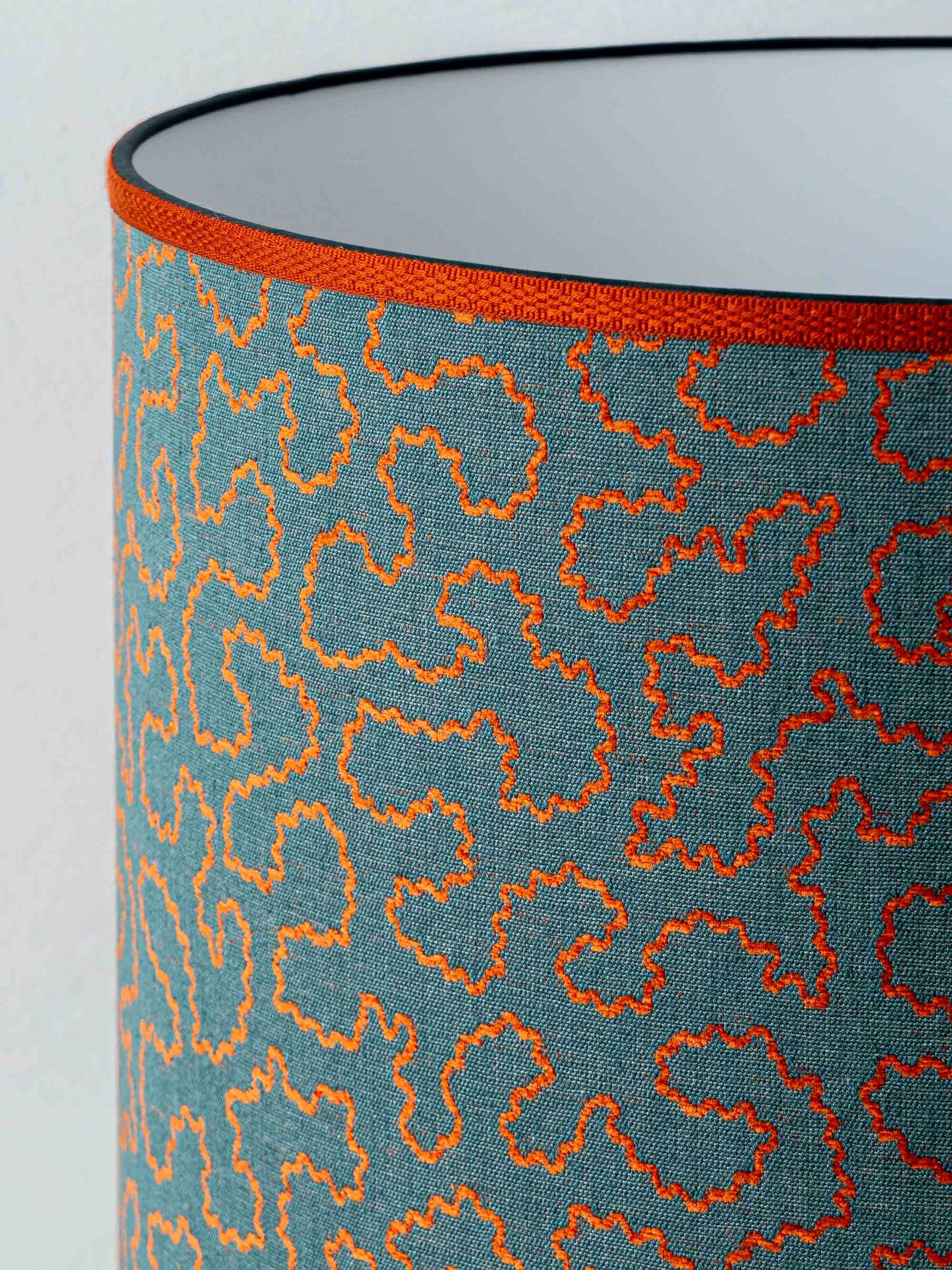 XXL Mid-Century Modern grey and orange ceramic table lamp Carstens Tönnieshof