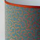 XXL Mid-Century Modern grey and orange ceramic table lamp Carstens Tönnieshof