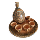 Liqueur service signed Bruno Dose – Céramique du Breuil, 20th century