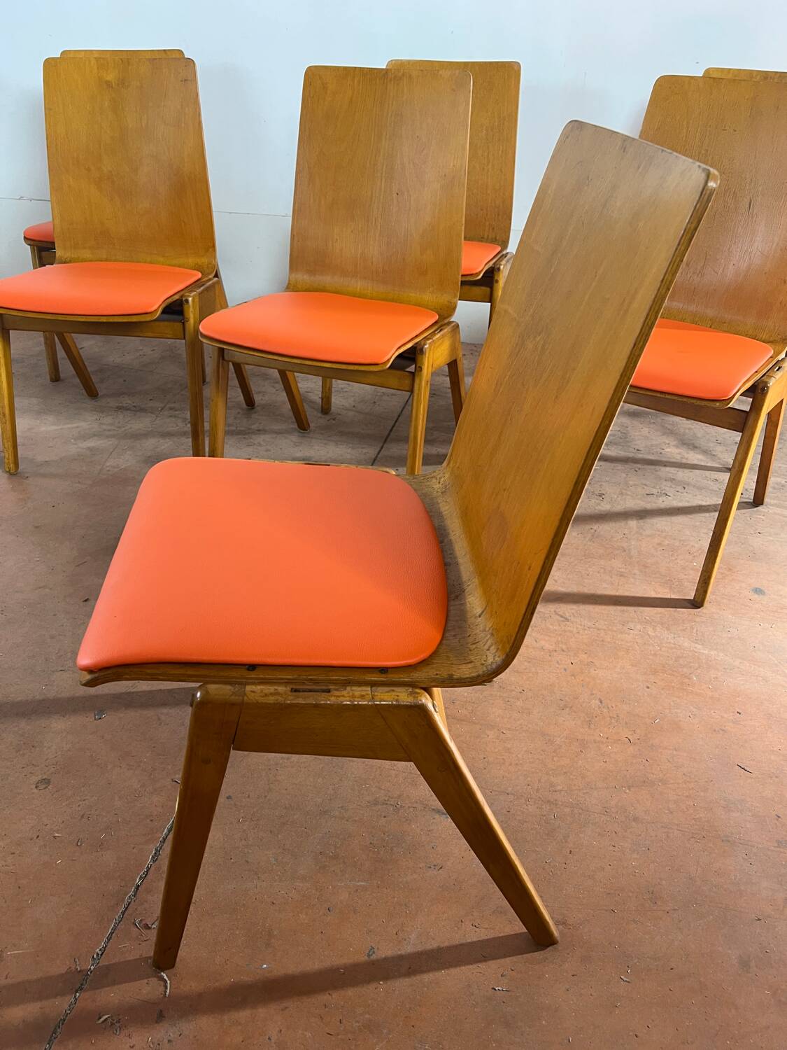 Set of 8 Scandinavian chairs