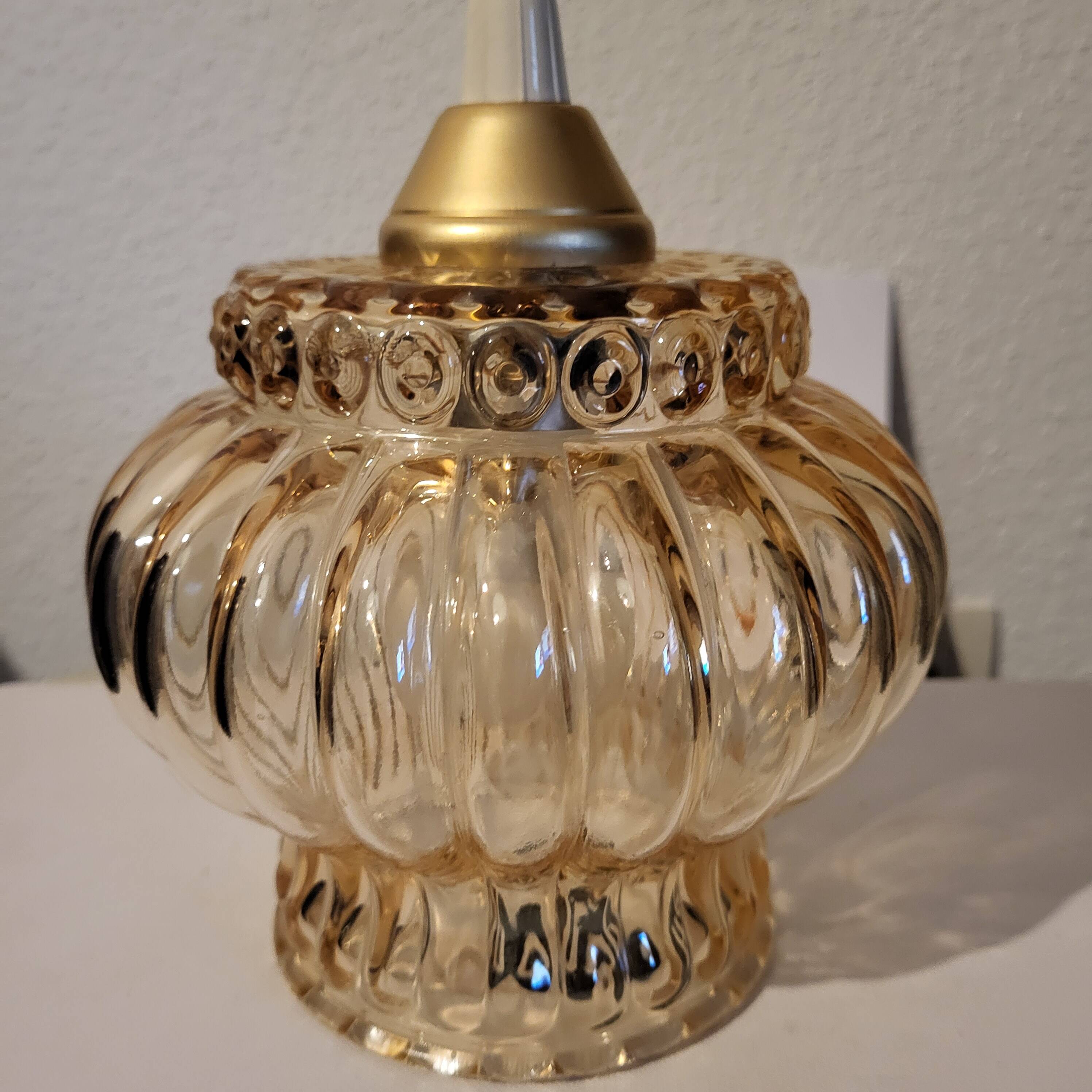 amber space age globe suspension, 1970