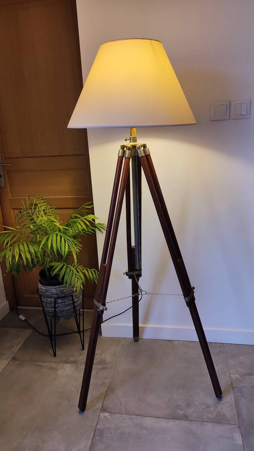 Large tripod floor lamp