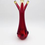 Murano Organic Vase Red Amber 28.5cm 1.1kg