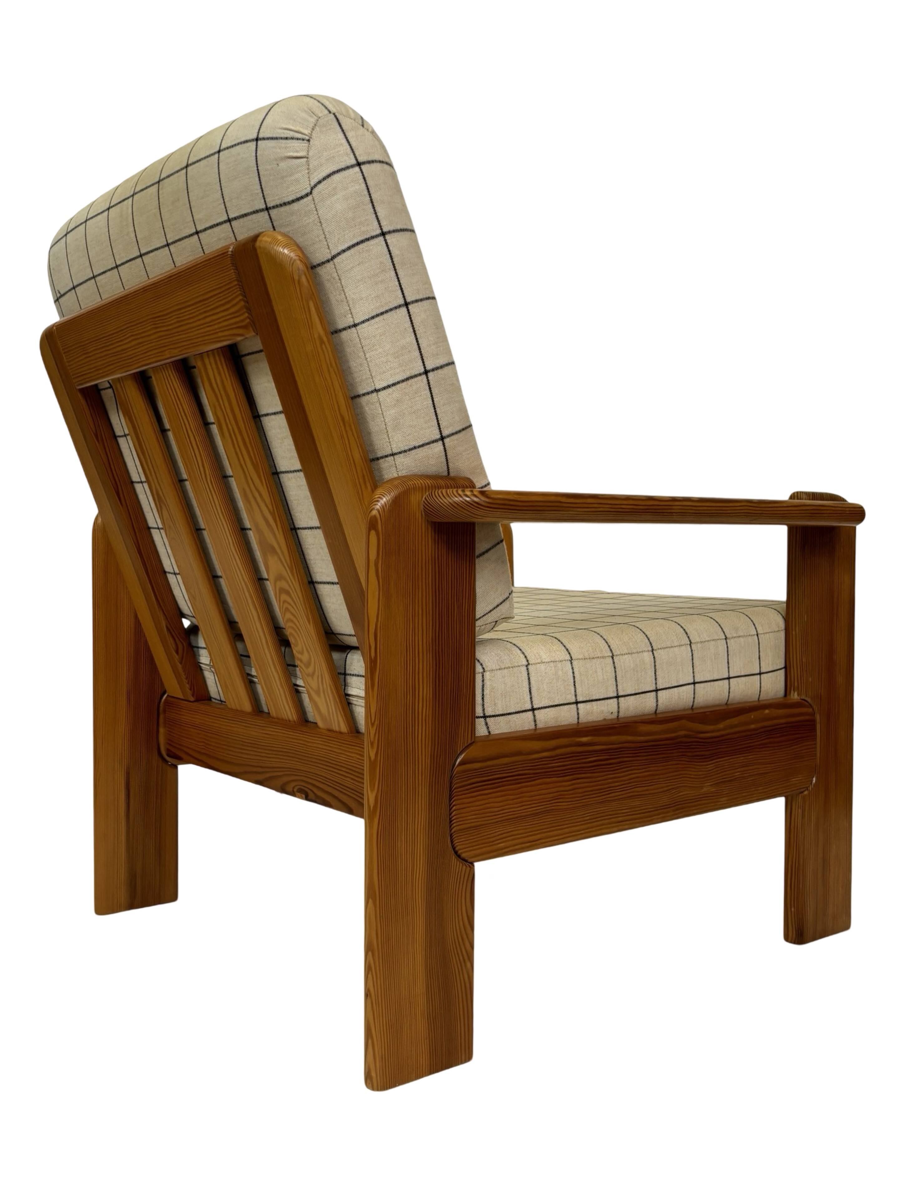 Vintage armchair set of 2 pinewood pine 70s design