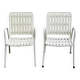 2 white emu rio garden armchairs with armrests