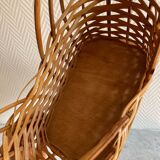 Wooden wicker basket