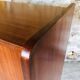 Storage cabinet with double compartment, metal feet circa 60's