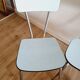Table et 4 chaises en formica bleu