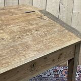 Rustic sloping desk from the 19th century in oak and fir