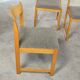 4 Vintage Elm Chairs 1970/1980, 4 seats in solid blond wood